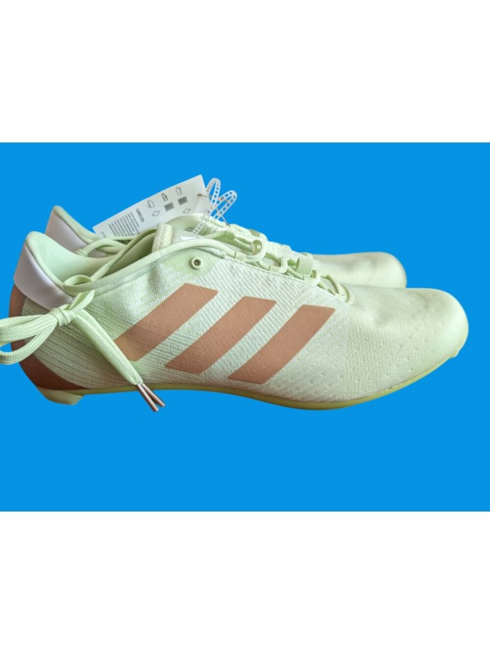 NWOB Adidas The Road Shoe Lime Green & Gold Cycling Shoes Size 7.5 US Men / 8.5